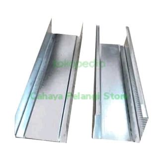 Jual Metal Stud U Runner 76 Galvalum Rangka Partisi Plafon Gypsum