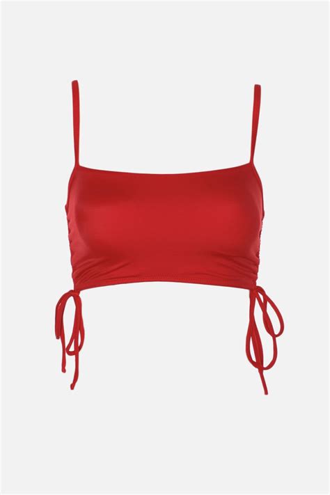 Trendyolmilla Kırmızı Straplez Büzgülü Core Bikini Üstü TBESS22BU0046 Fiyatı Yorumları