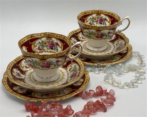 Two Royal Albert Lady Hamilton Tea Trios Lady Hamilton Tea Trios