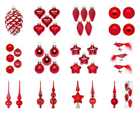 Paket Christbaumschmuck Glas Merry Red Kreativmarkt Butterfly