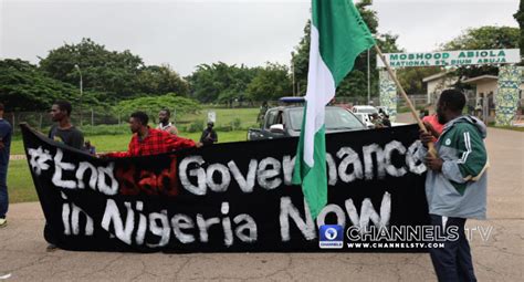 Photos Abuja Residents Join Nationwide Protest Against Economic