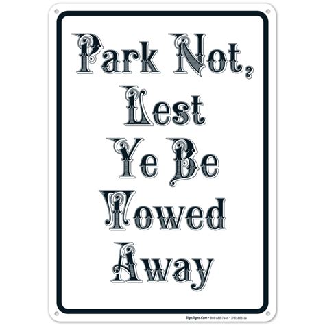 Park Not Cest To Be Towed Away Sign Sigo Signs