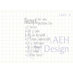 Aeh Design Gummistempel F Rezept F R Eine Gl Ckliche Ehe Famili