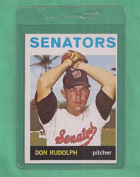 Topps Washington Senators Don Rudolph Nm Mt Tough Low Pop