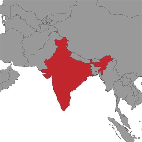 where is india on a map of the world 5