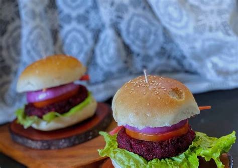 Vegan Beet Burger Recipe By Madhumita Bishnu Cookpad