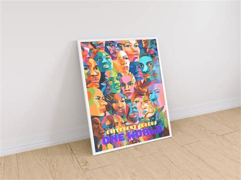 Diversity Poster, Human Equality Art, Multicultural Artwork, Equality ...