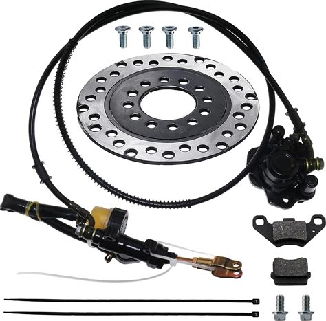 Pro Bat Rear Hydraulic Brake Assembly Caliper Master Cylinder Kit Disc Brake Plate