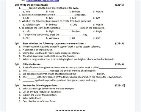 Tux Paint Human Body Science Worksheets For Grade 3 Computer