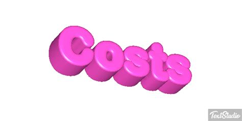 Costs Word Animated  Logo Designs