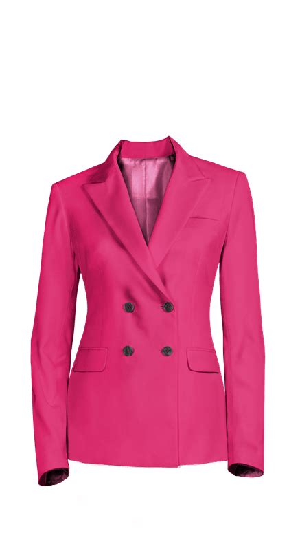 Fuchsia Double Breasted Wide Leg Pant Suit Sumissura