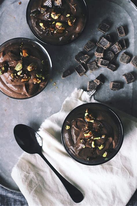 Mayan Dark Chocolate Pudding With Salted Caramel Pistachios Chocolate