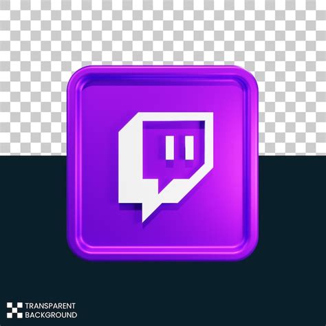 Premium PSD Free Psd Glowing Twitch Logo On A Realistic 3d Render