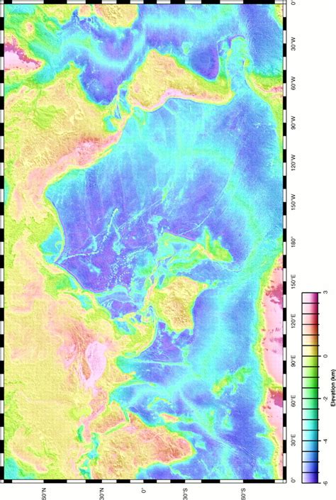 Global Sea Floor Topography From Satellite Altimetry And Ship Depth