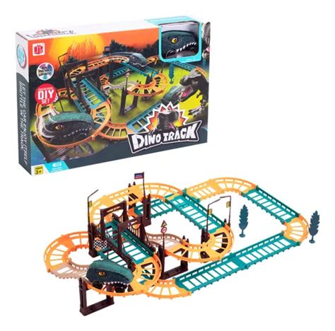 Pista Carrinho Dinossauro Montanha Russa Hot C Acessórios Frete grátis