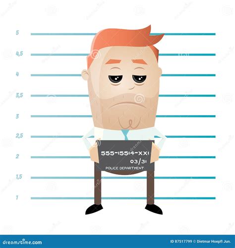 Clipart Of A Criminal Mugshot Cartoon Vector | CartoonDealer.com #87517799