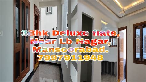 3bhk Flat For Sale Near Lb Nagar Mansoorabad Hyderabad