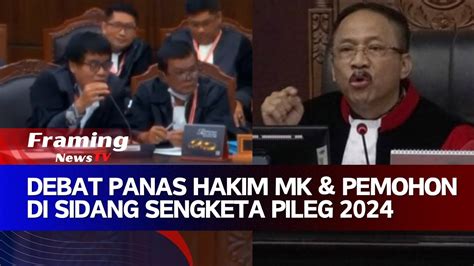 Perdebatan Hakim MK Suhartoyo Dengan Pemohon Dan Termohon Dalam Sidang