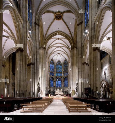 Interior, Regensburg Cathedral, UNESCO World Heritage Site Stock Photo ...