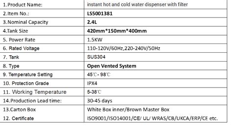 China Instant Hot And Cold Water Dispenser With Filter Manufacturers Suppliers Factory