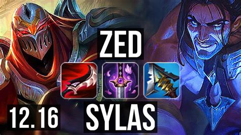 ZED Vs SYLAS MID 15 0 5 Quadra Legendary 1300 Games 6 Solo