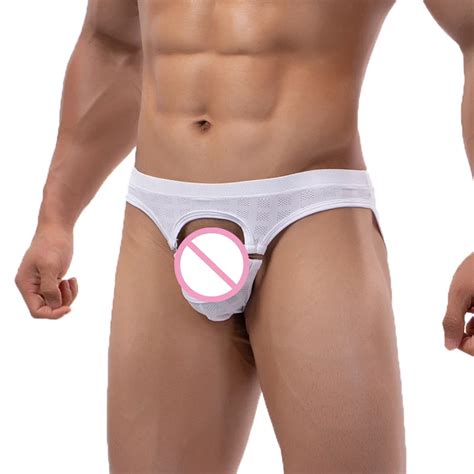 String Amissi Entrejambe Ouvert Pour Hommes Culotte Gay String Jockstrap Lingerie Sexy Sous V
