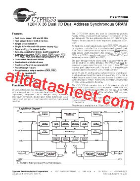 CY7C1300A Datasheet PDF Cypress Semiconductor