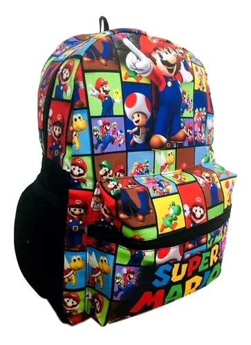 Mochila Super Mario Bros Escolar Infantil E Juvenil Estojo