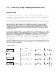 Lab 16 Vibrating Strings Standing Waves In A String Lab 3