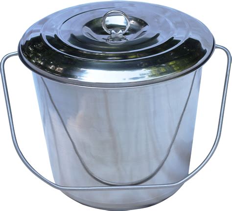 Buy Stainless Steel Milk Pail Bucket With Handle And Open Lip Edge