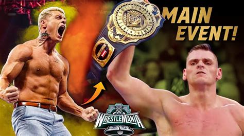 Cody Rhodes Vs Gunther In Wrestlemania Main Event Wrestle Abhi