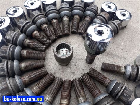 【Болты колесные Vw T5 T6 оригинал 14x1.5 c секретками и колпачками ...
