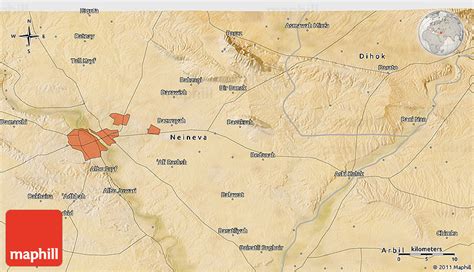 Satellite 3D Map of Mosul