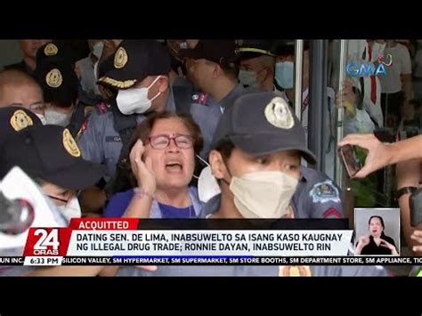 Dating Sen De Lima Inabsuwelto Sa Isang Kaso Kaugnay Ng Illegal Drug