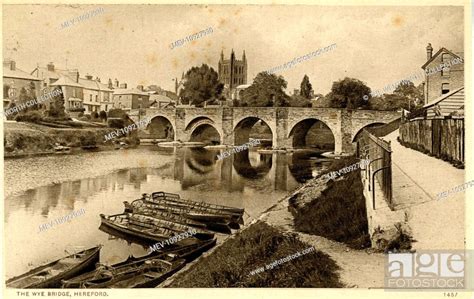 The Wye Bridge Hereford Herefordshire England Stock Photo Picture