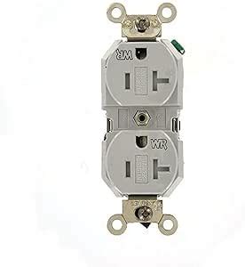 Leviton Twr Gy Volt Duplex Receptacle Tamper And