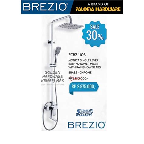 Jual BREZIO FCBZ 1103 SHOWER TIANG COLUMN SET KERAN MIXER KRAN PANAS