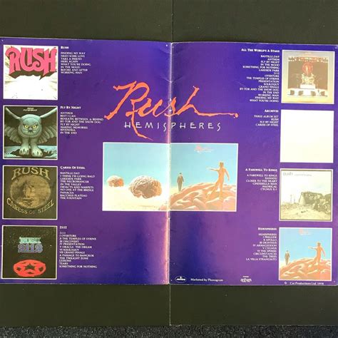 Rush Hemispheres Tour