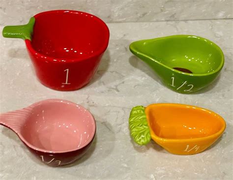 Measuring Cups Rae Dunn Colorful Vegetable Garden Piece Measuring