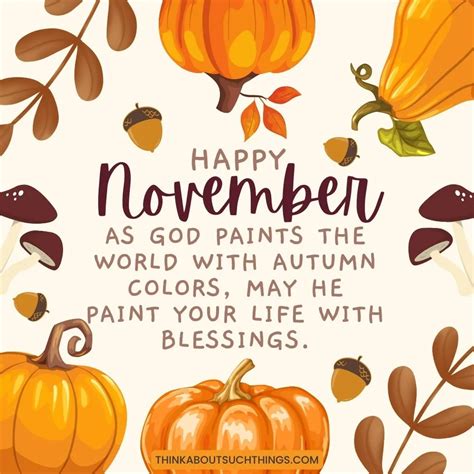 32 Beautiful November Blessings To Share This Fall | Think About Such Things