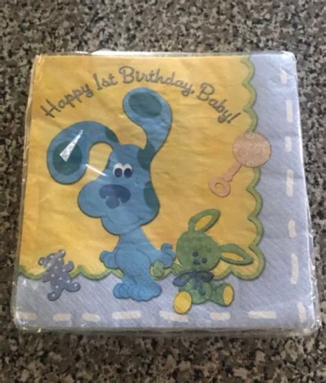 Blues Clues St Birthday Party Napkins Count Square Etsy