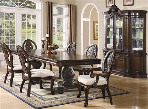 Von Furniture Tabitha Formal Dining Room Set With Pedestal Table