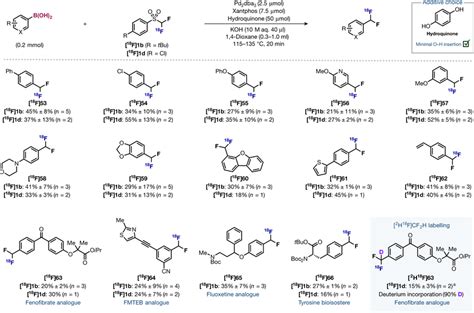 Scope Of ¹⁸f Arcf2h ¹⁸f Dfc Cross Coupling From Heteroaryl Boronic