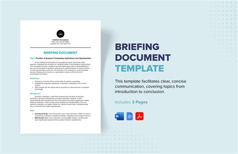 Briefing Document Template in Word, PDF, Google Docs - Download ...