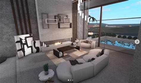 Bloxburg Modern Minimalist Living Room Bloxburg Bloxburgbuild