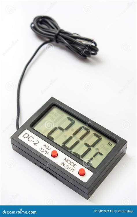 Digital Thermometer With Sensor On The Cable Stock Photo Image Of