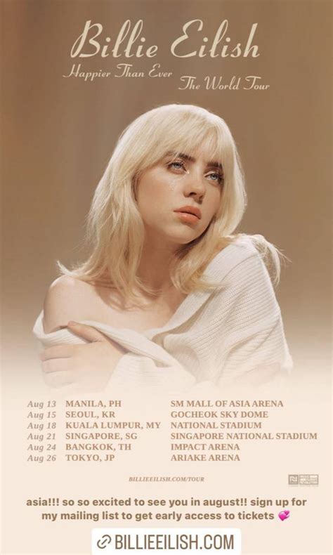 Billie Eilish World Tour 2022 Tickets And Vouchers Event Tickets On