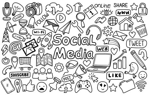 Hand Drawn Set of Social Media Graphic by etinurhayati0586 · Creative Fabrica