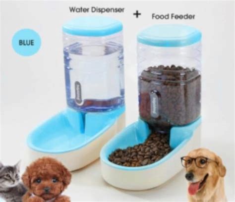 Automatische Voer En Waterdispenser Voor Honden En Katten Blauw