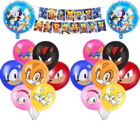 Set Bander N Globos L Tex Cumplea Os Sonic Tu Fiesta A Un Click